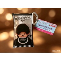 583232 Monchhichi 11.5 x 6.5cm Multi Clear Case with Camping Hook - Black