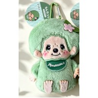 58397 Monchhichi Coin Bag Plush Pouch Mascot ~ Matcha Green Tea Boy