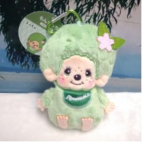 58397 Monchhichi Coin Bag Plush Pouch Mascot ~ Matcha Green Tea Boy