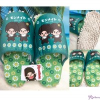 678-0208 Monchhichi Monmate 25cm Home Slippers Cleaning Plush Base GREEN