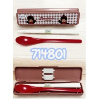 714801 Monchhichi 18cm Adult Chopsticks + Spoon Set (Made in Japan)