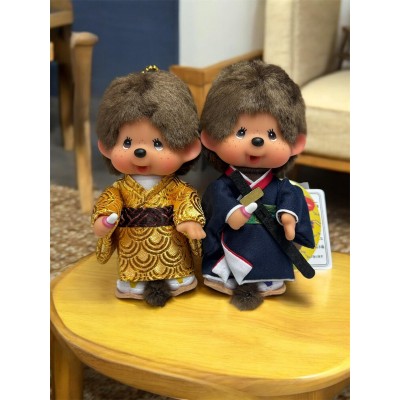 717736 Monchhichi 13.5cm Keychain Mascot - Warrior Blue
