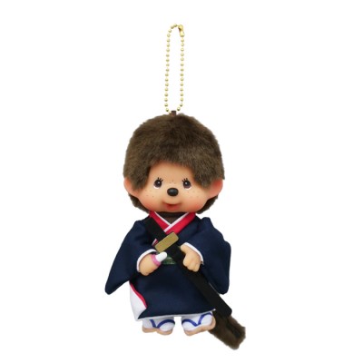 717736 Monchhichi 13.5cm Keychain Mascot - Warrior Blue