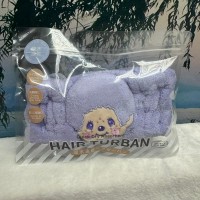 739392 Monchhichi Bath Hair Turban Quick Dry Hairband - Purple