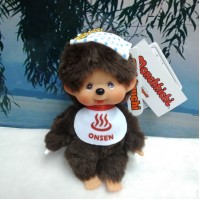 745036 Japan Limited Monchhichi SS Size Keychain Mascot - Onsen