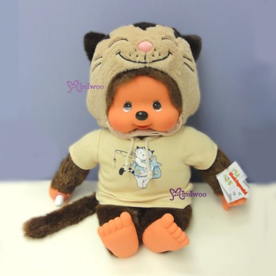 759570 Monchhichi XL Size 55cm Plush Jacob Cat ~ RARE ~