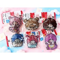 82551 Monchhichi 8cm Acrylic Diamonds Plush Mascot  (6pcs Set) 