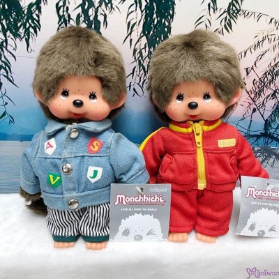 MC011  Monchhichi S Size Plush Sport Wear Fashion Boy Zipper Jacket & Pants 