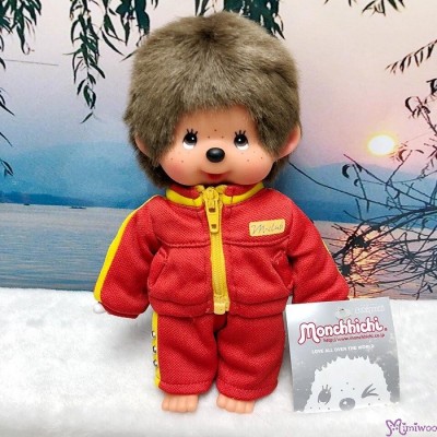 MC011  Monchhichi S Size Plush Sport Wear Fashion Boy Zipper Jacket & Pants 