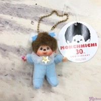 TW-BLE Monchhichi 7.5cm Plush Mascot Phone Strap Twinkle Mini Star Blue