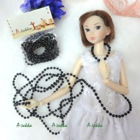 NDA017BLK Doll Dress DIY Craft Tiny Plastic Ball Chain 3mm Black