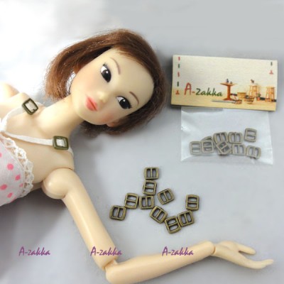 NDA021CPR Doll Dress DIY Crafts Mini Metal Buckle Copper 10pcs