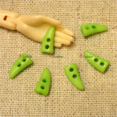 NDB028GRN Doll Coat DIY Crafts 10mm Mini Horn Button Green