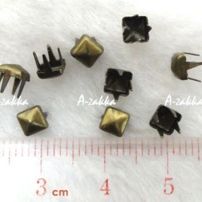 NDA043CPR Doll Dress Making Tools Mini Square Rivet 4mm Copper
