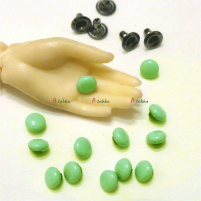 NDA045GRN Doll Dress Making Tools Mini Mushroom Rivet 3mm Green