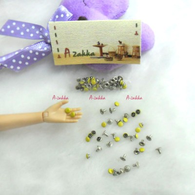 NDA045YEW Doll Dress Making Tools Mini Mushroom Rivet 3mm Yellow NDA045YEW Doll Dress Making Tools Mini Mushroom Rivet 3mm Yellow