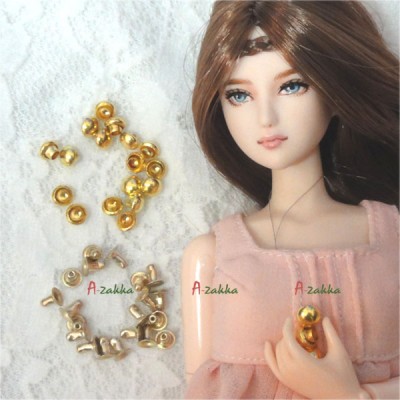 NDA057GLD DIY Dress Tools Metal Mini Mushroom Rivet 5mm Gold