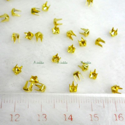 NDA058GLD Doll Dress DIY Tools Mini Square Rivet 3mm Gold