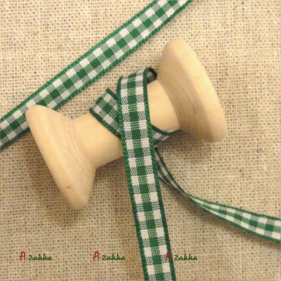 NDA066GRN DIY Crafts 6mm Checker Lave Trim Woven Tape Green
