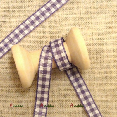 NDA066PUE DIY Crafts 6mm Checker Lave Trim Woven Tape Purple