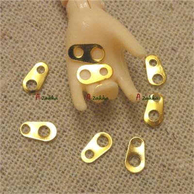 NDA072GLD DIY Material 6mm Mini Plate Metal Zipper Head Gold
