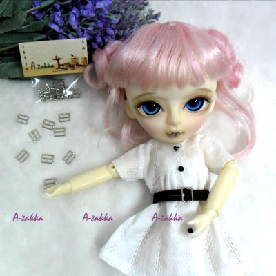 NDA082SLR Doll Dress DIY Crafts 7x9mm Metal Buckle Silver 10pcs