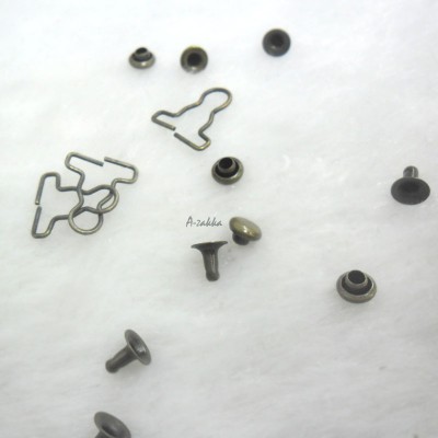 NDA116CPR DIY 4mm Mini Overall Suspender Buckle COPPER (10 Set)
