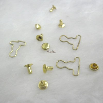 NDA116GLD DIY 4mm Mini Overall Suspender Buckle GOLD (10 Set)