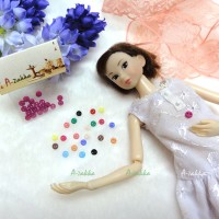 NDB001RSE Doll Dress Crafts Part Tiny Button Round 4mm S Rose