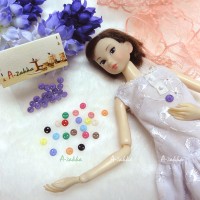 NDB002PUE Doll Dress DIY Craft Tiny Button Circular 5mm S Purple