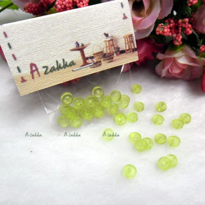 NDB032GRN Doll DIY Craft Tiny Button Round 5mm Transparent Green