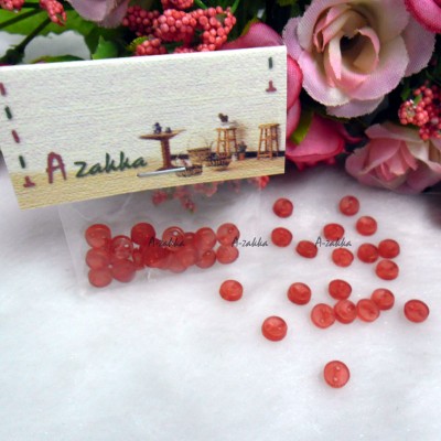 NDB032RED Doll DIY Craft Tiny Button Round 5mm Transparent Red NDB032RED Doll DIY Craft Tiny Button Round 5mm Transparent Red