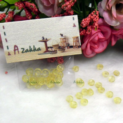 NDB032YEW DIY Craft Tiny Button Round 5mm Transparent Yellow
