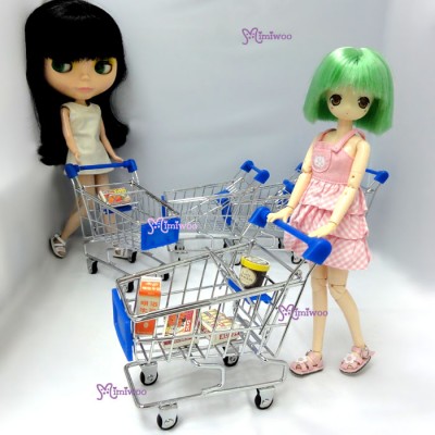 TBA015BLE Blythe Hujoo DAL Miniature Mini Shopping Cart S Blue