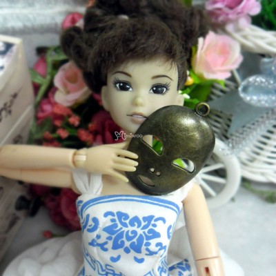 1/6 Bjd Miniature Mini Metal Beijing Opera Mask Copper TPS046CPR