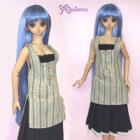 TSD186 bjd SD DD Luts OB Doll outfit Green Stripes Tank Top