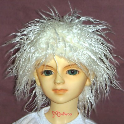 TSW030WHE BJD Doll SD SD13 Luts Fur Wig Curly White