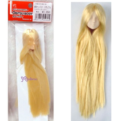 27HD-F01WC18 Obitsu 24-27cm Female Doll Head 01 Long GOLD Hair Wig White Skin ~ LAST ~  