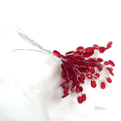 YC0054RED Doll Decoration Diamond-Look Plastic Tree Red YC0054RED Doll Decoration Diamond-Look Plastic Tree Red